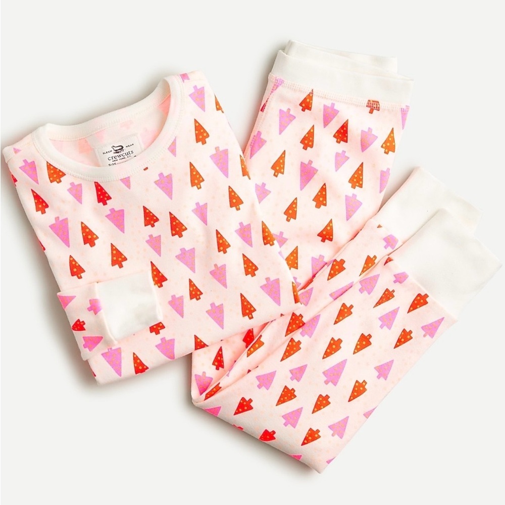Crew cuts Girls' long-sleeve pajama set in winter trees‎ Size 12